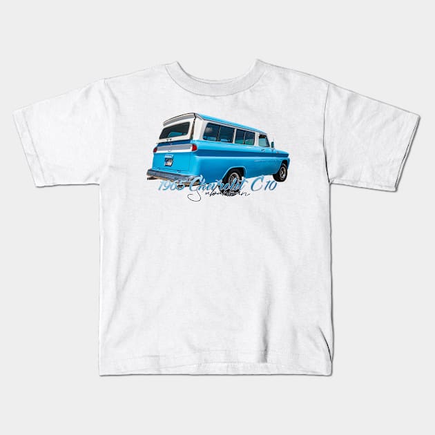 1965 Chevrolet C10 Suburban Kids T-Shirt by Gestalt Imagery